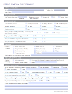 Fibroid Symptom Questionnaire